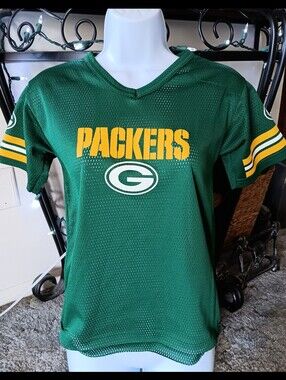 💛💚 Vintage Green Bay Packers Youth Jersey Franklin NFL Medium Boys Kids 87